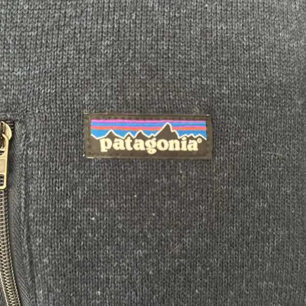 Patagonia Dark Blue Sleeveless Fleece Vest company logo embroidered Size S - Image 2
