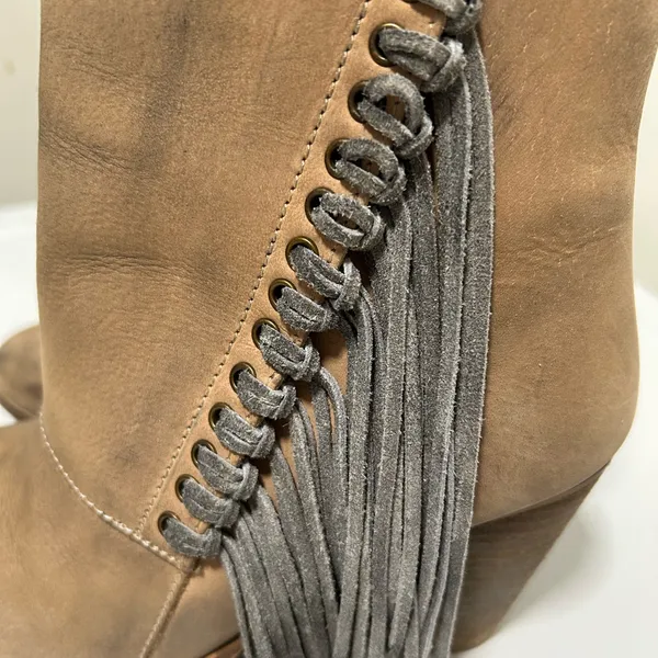 Diba True Jilly Ann Fringe Boots Tan Size 8 - Image 12