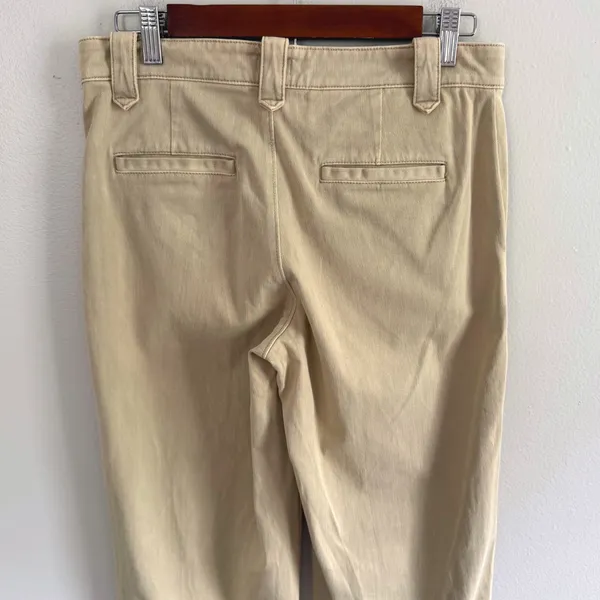 Faherty Women's Coastline Stretch Chino Wide Leg Casual Cotton Khaki‎ Pants Sz 4 - Image 8
