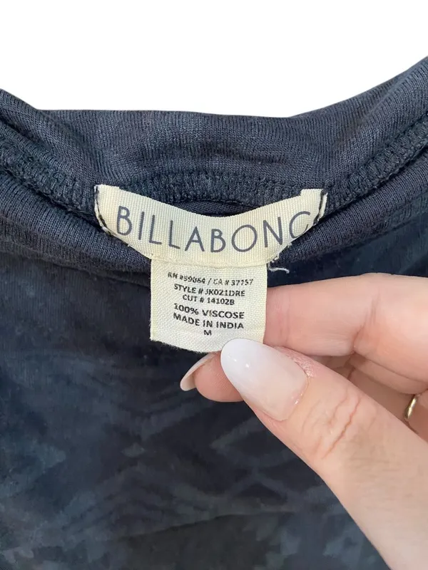 Billabong Dreamscaper Maxi Skirt Gray Size M Bohemian Beach Coastal Vacation Cut - Image 3