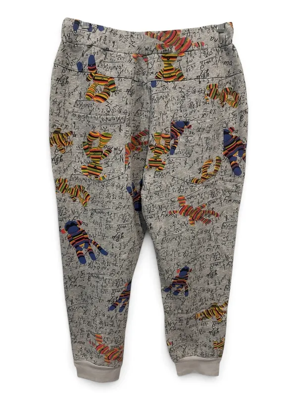 Med Easel Gray Joggers with Sock Monkeys & Math Equations - Image 4