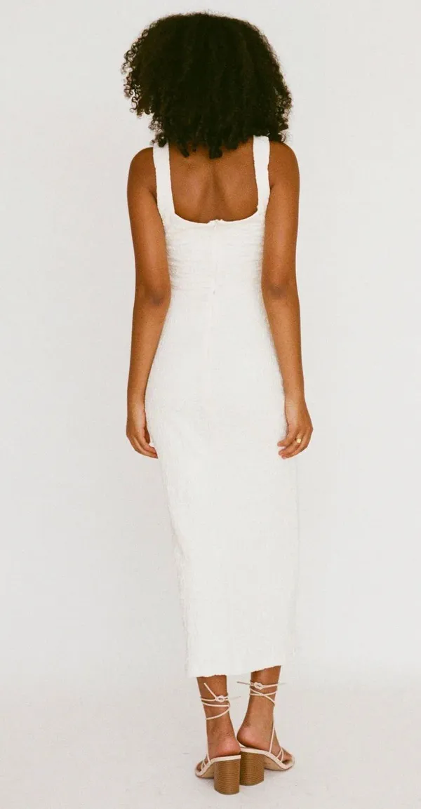 Sabo Skirt White Midi Dress - Image 4