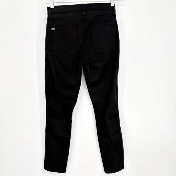 AO‎ LA by Alice + Olivia Black High Rise Pintuck Split Hem Skinny Jeans Sz 28 - Image 5