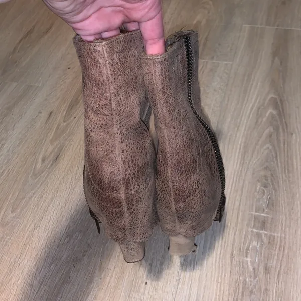 Not Rated brown zip up summer heeled mid calf boots - Image 9