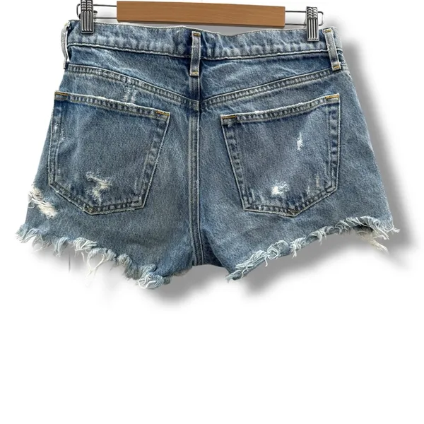 Agolde Parker Vintage Cut Off Distressed Shorts in Swapmeet‎ Light Wash Sz 25 - Image 5