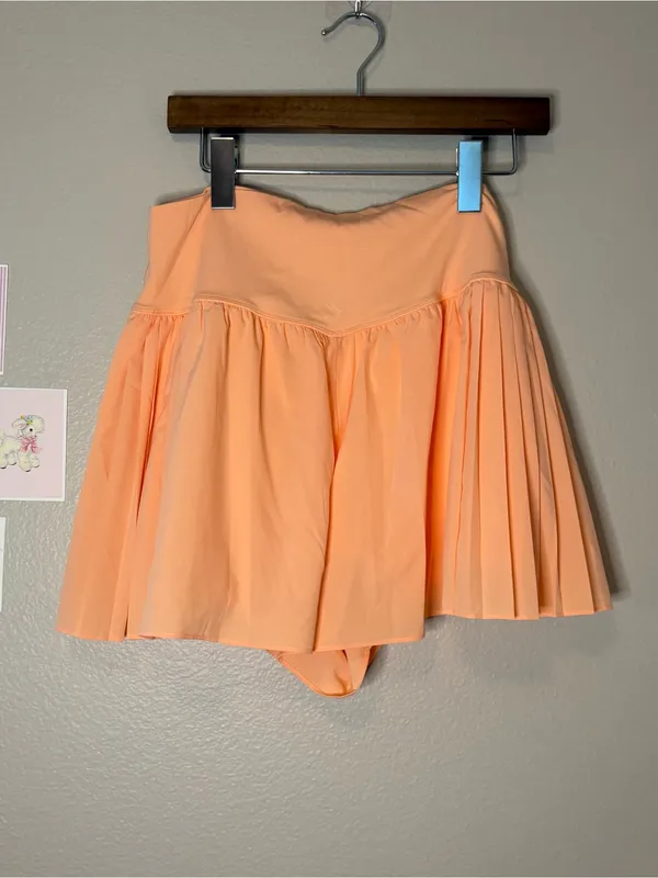 Aerie NWT BEACH Peach Pleated Active Skort XL Summer athletic casual - Image 4