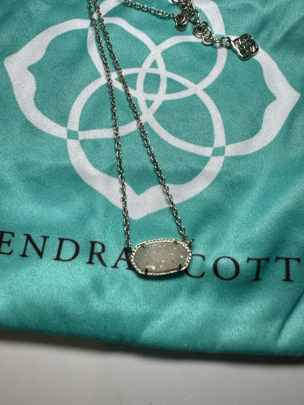 Kendra Scott White Drusy Gold Necklace - Image 2