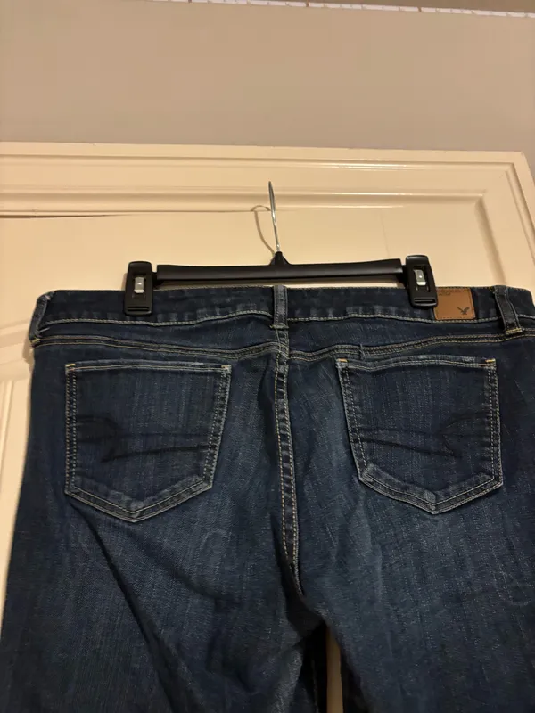 Dark wash straight leg jeans American Eagle - Image 3