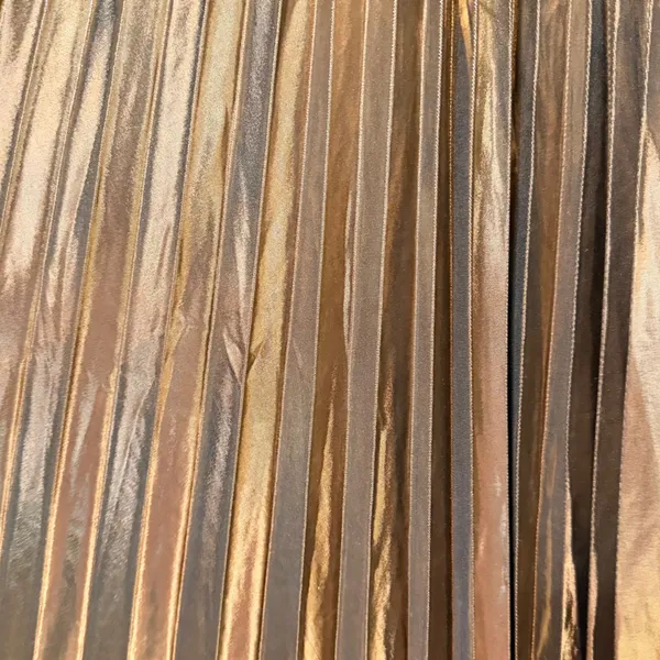 Skies Are Blue Bronze Metallic Pleated Maxi Skirt Medium S3988ST New With Tags - Image 4