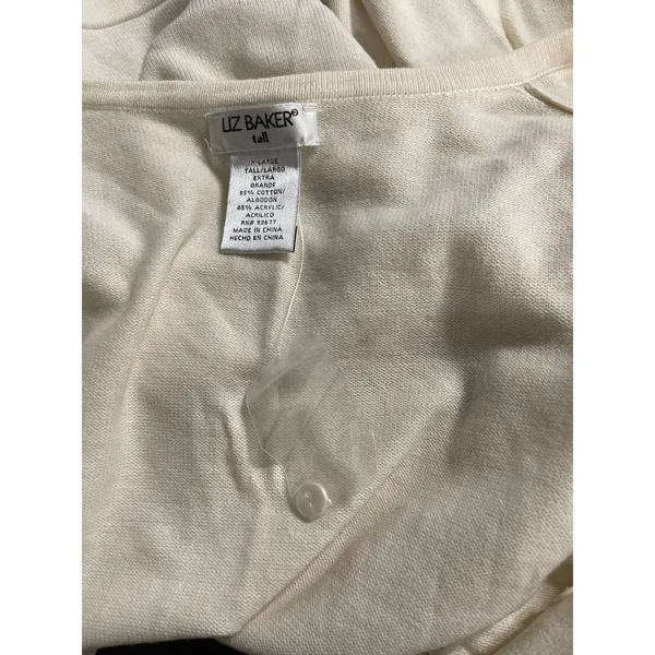 Liz Baker Button Up Sweater Size XL Tall New Without Tags - Image 4