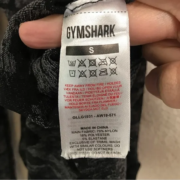 Gym Shark dark camo athletic leggings S‎ - Image 6
