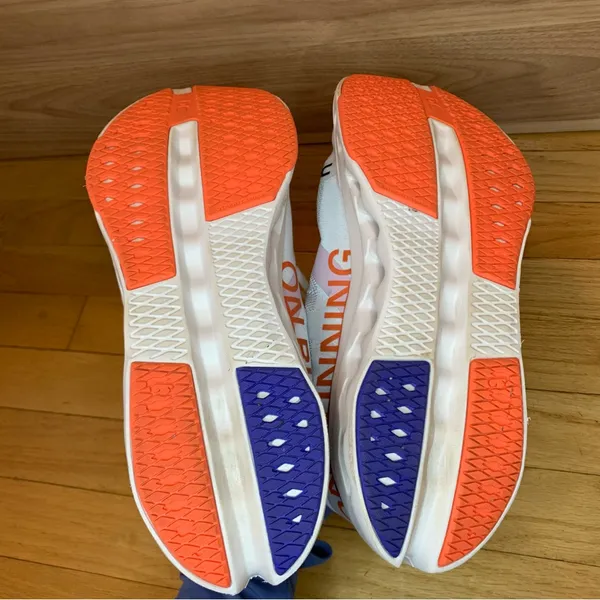 On Cloudsurfer Next Women's Sneakers in White / Flame - Size 12 - Image 5