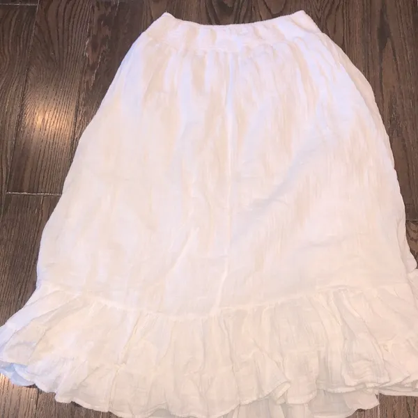 American eagle white maxi skirt size large - Image 4