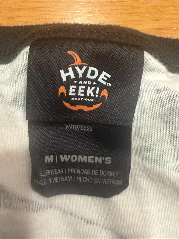 HYDE and EEK women’s Halloween pajamas set size medium. White - Image 2