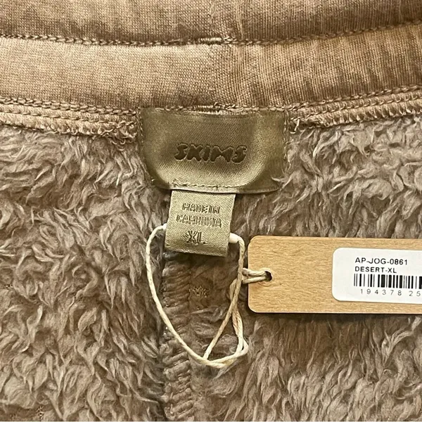 SKIMS Cozy Knit Sherpa Joggers Elastic Waist Tapered Leg NWT Women’s Size XL - Image 8