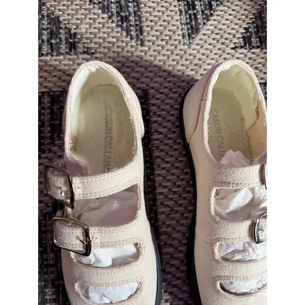 Caron Callahan Simona Sneakers in Cream Canvas Size 36 - Image 6
