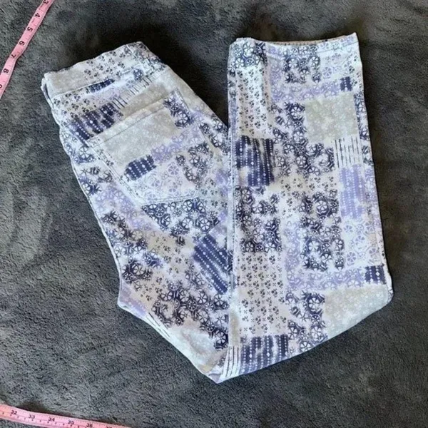Kensie Patchwork Blue Combo Jeans High rise size 4 / 27 - Image 6