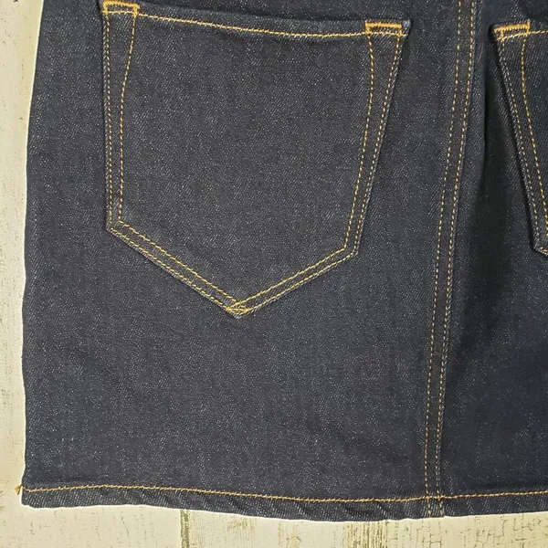 NWOT Allsaints Dark Wash Blue Denim Ace Mini Jean Skirt Women's Size 00 - Image 7