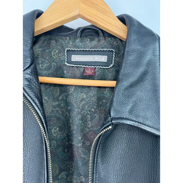 Vintage 90's | M | Leather Bomber Jacket Perfectly Worn Classic Women's Boxy - Image 5