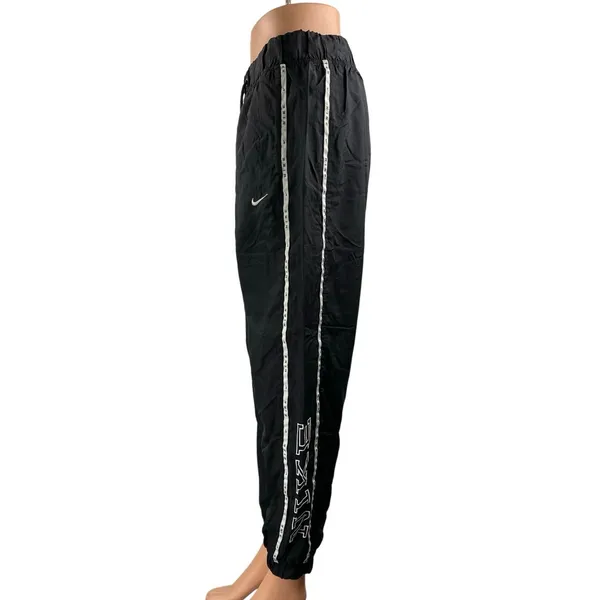 Nike Women's Black High Rise Striped Running Athletic Jogger Sweat Pants Size M - Image 2