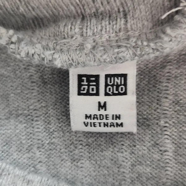 Uniqlo Gray Mock Turtleneck Ribbed Knit Dress Size Medium Gray Mini Dress - Image 6