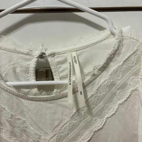 By Anthropologie Spliced Lace Tee - Image 5