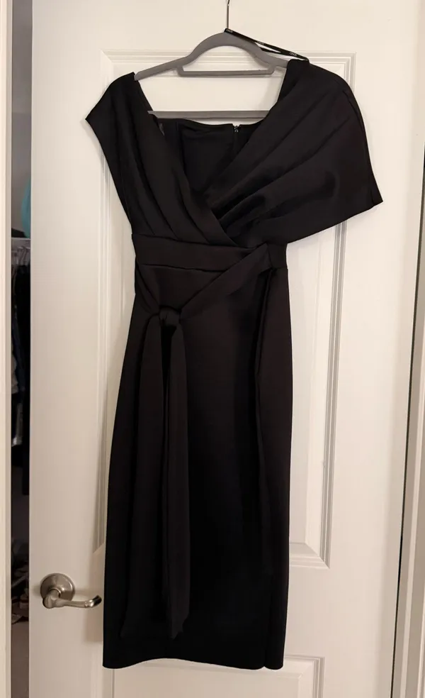 ASOS Midi Dress Fallen Shoulder Pencil - Image 2