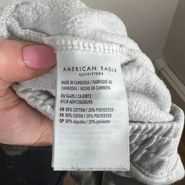 American Eagle Cotton Blend Casual Pull‎ On Gray Jogger Sweatpants Sz Medium - Image 11