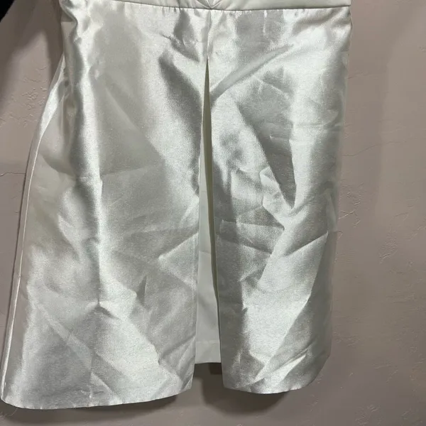 Phoebe White Sz 4 strapless polyester Cocktail Dress - Image 3