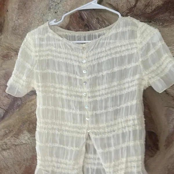 Commense Ruffled Crop Top Skirt Set size L Size L - Image 6