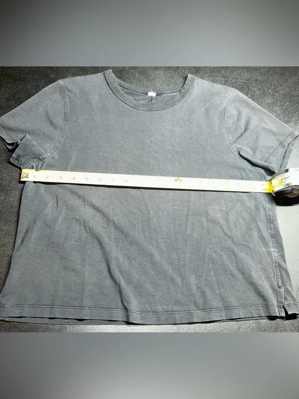 Lululemon Size L Washed Grey Relaxed-Fit Cotton Jersey T-Shirt - Image 2