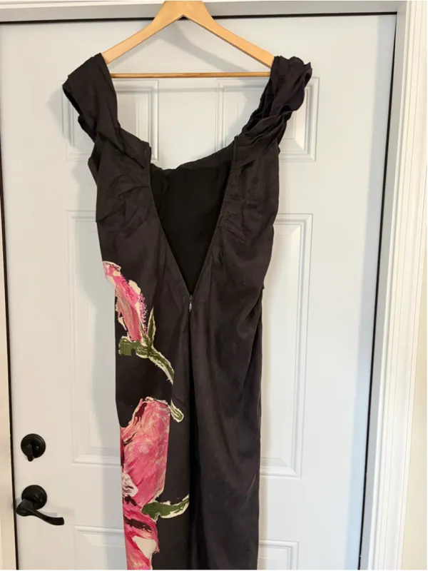 Acler Gifford Off-Shoulder Floral Linen Blend Maxi Dress - Image 5