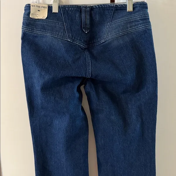 Free people still water low rise slim flare jean - Image 6