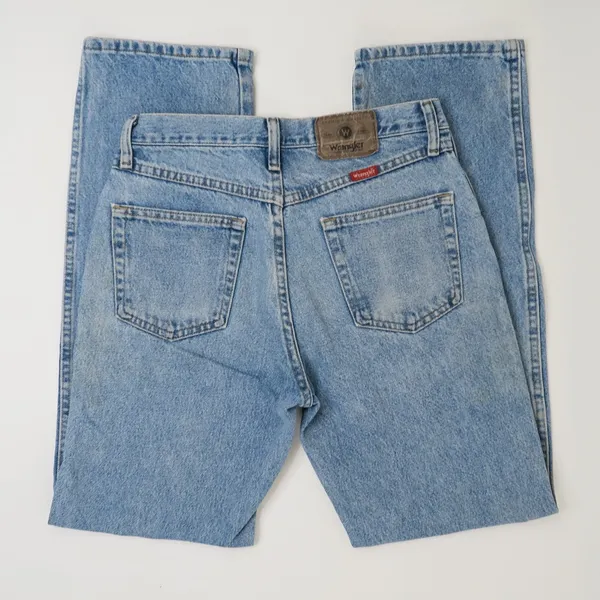 Vintage 90s Wrangler Light Blue Stonewashed Jeans - Image 7