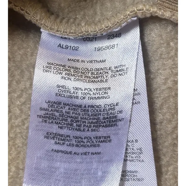 Columbia Women's L Tan‎ Cream Benton Springs Cropped Fleece Pullover 1/4 Button - Image 6