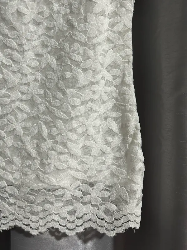 Women's White Lace Short Sleeve Blouse - Image 5