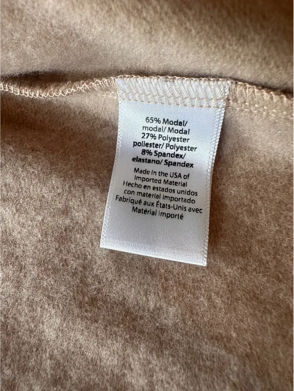 Beyond Yoga High Slits Fleece Long Duster Cardigan Sweater Beige Women’s XS - Image 9
