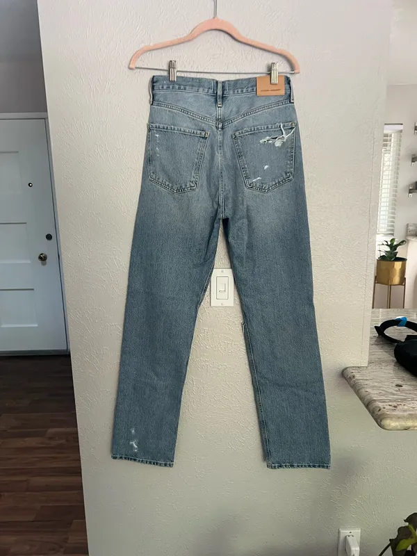 Citizens of humanity Eva light wash straight leg mid rise distressed jeans 25 - Image 8