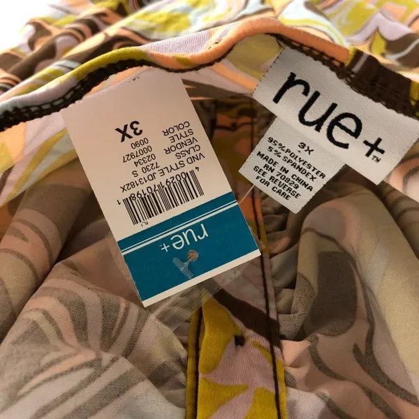 Rue 21 + Dress Halter Collar Ruched Y2K Colorful Button Front 3X - Image 3