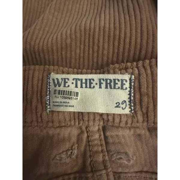 Free People Good Luck Cord Barrel Jeans Tan Brown Neutral Size 29 Corduroy - Image 11