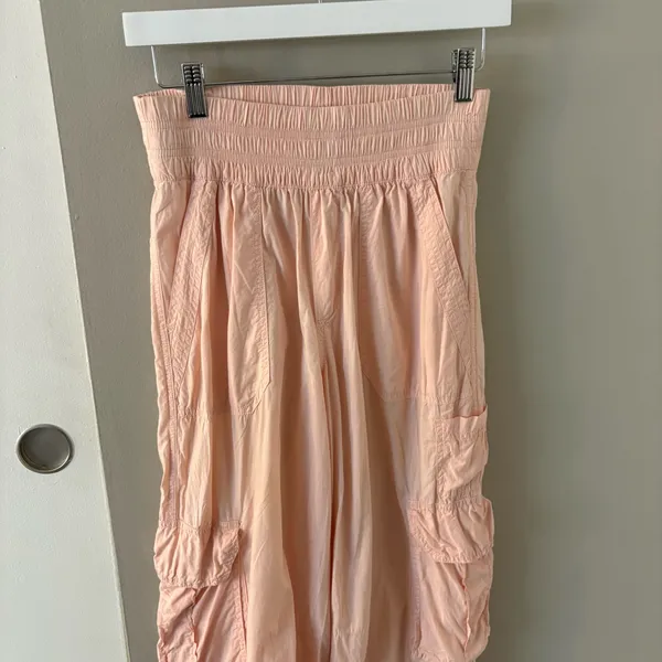 Aerie High Waisted Wide Leg Cargo Pants in Light Pink Size Women’s XS Regular - Image 5