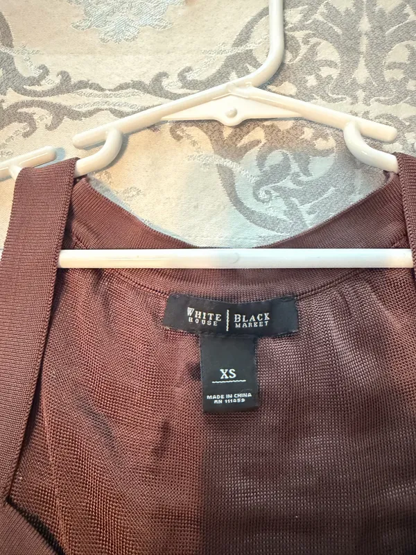 White House Black Market Brown Knit Tank Top – XS - Image 2