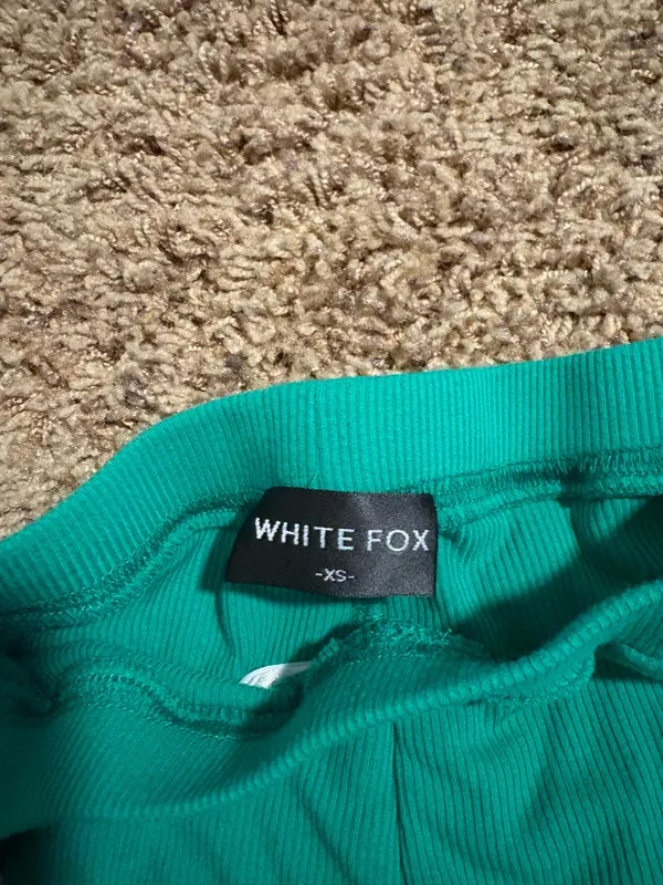 White Fox Biker Boutique Shorts Ribbed - Image 3