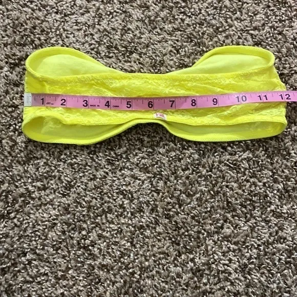5/$30 🎈 Pink Victorias Secret medium yellow lace bandeau‎ - Image 4