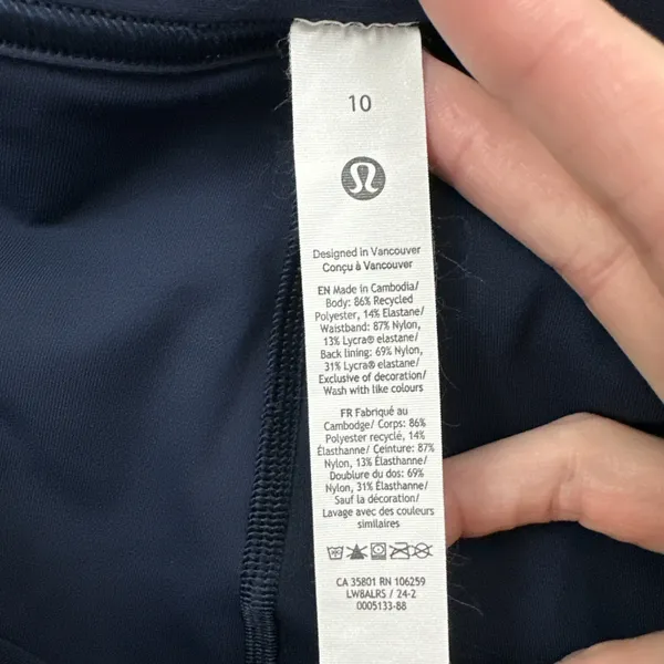 Lululemon High Rise Pleated Tennis Skirt Skort True Navy Athletic Women's 10 - Image 6