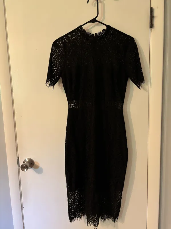 Lulus Black Lace Dress - Image 4