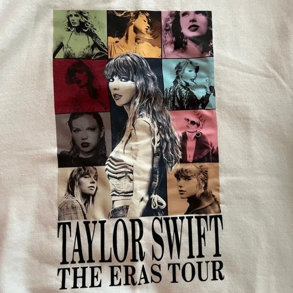 Gildan Taylor Swift Eras Tour Concert White Crewneck Sweatshirt Swiftie Unisex M - Image 4