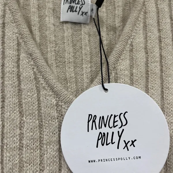 Princess Polly Super Maxi Sweater Body Con Mermaid Dress Ribbed Knit Medium/Large - Image 5