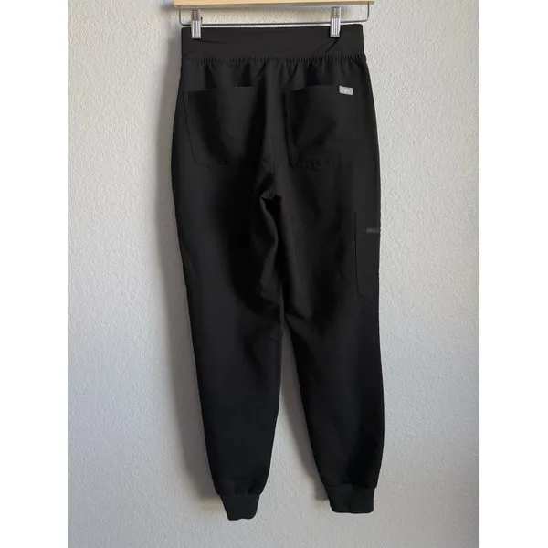 FIGS Zamora Jogger Scrub Pants Womens Size XSP Black Nurse Technical 5 Pockets - Image 8