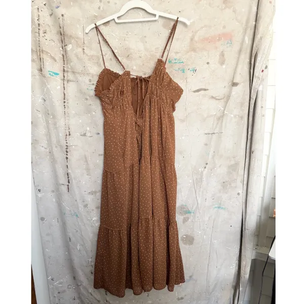 Madewell Sophia Cami Tiered Midi Dress in Dot - Image 5